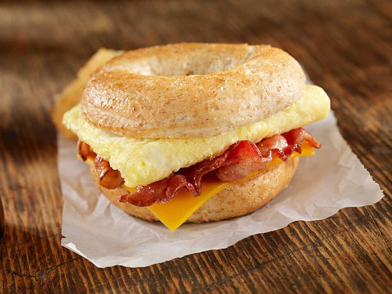 Breakfast Bagel with Egg, Cheese And Bacon