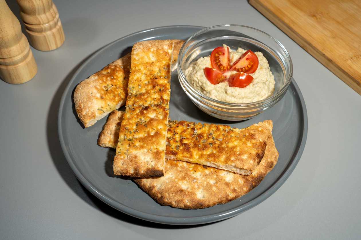 Salata de vinete cu focaccia