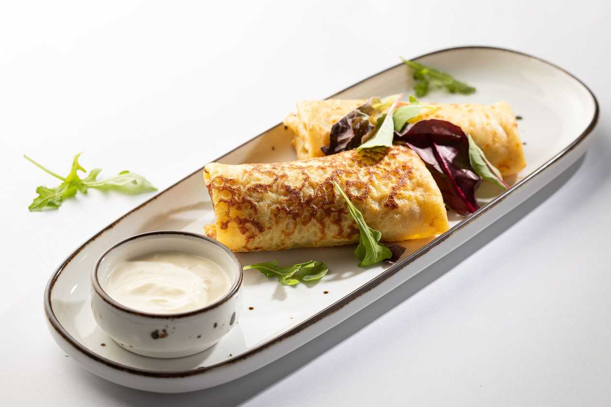 Pancakes with Pulled Smoked Chicken