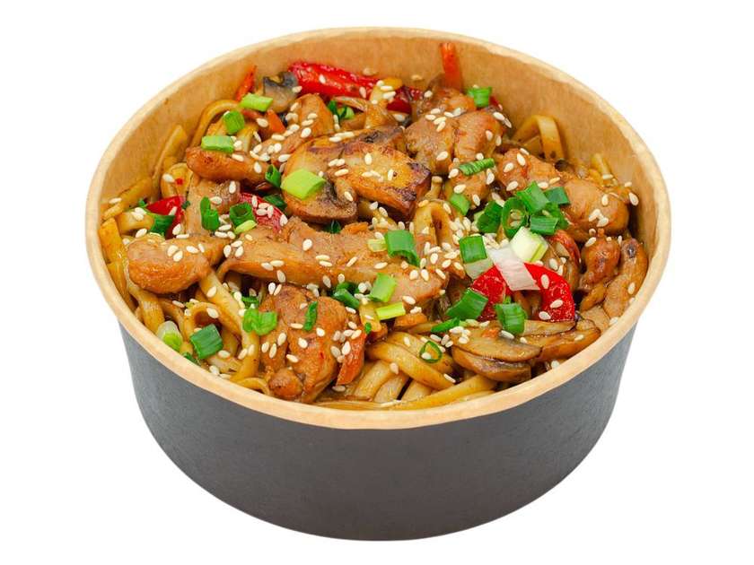 WOK з куркою та грибами