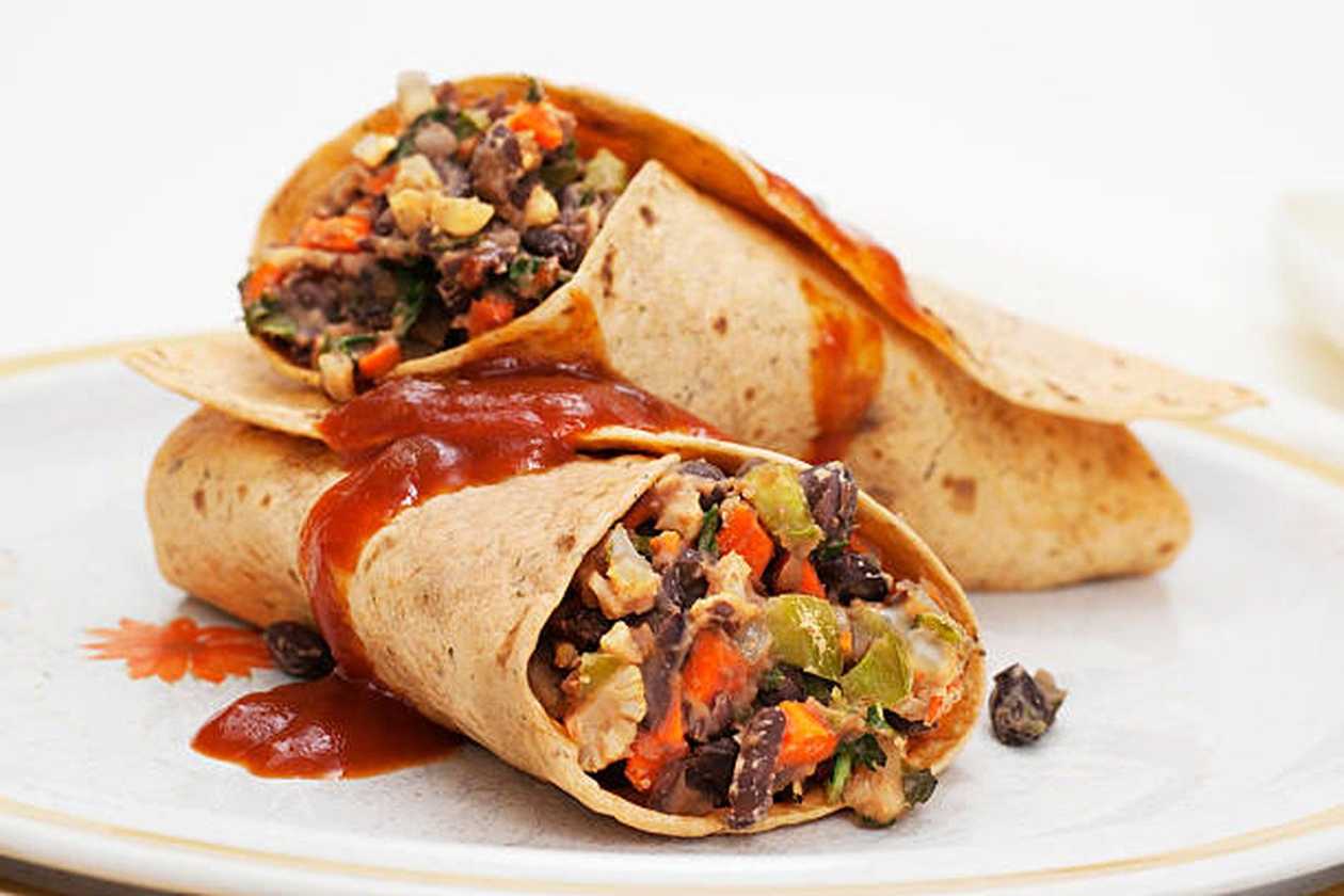 Bean And Mixed Veg Burrito