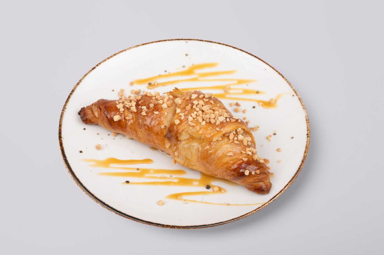 Croissant with Caramel and Nuts