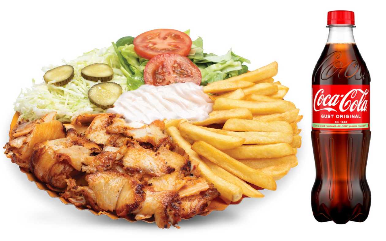 Large Chicken Plate Combo + Coca Cola - 500ml