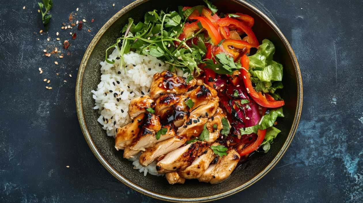 S teriyaki omáčkou