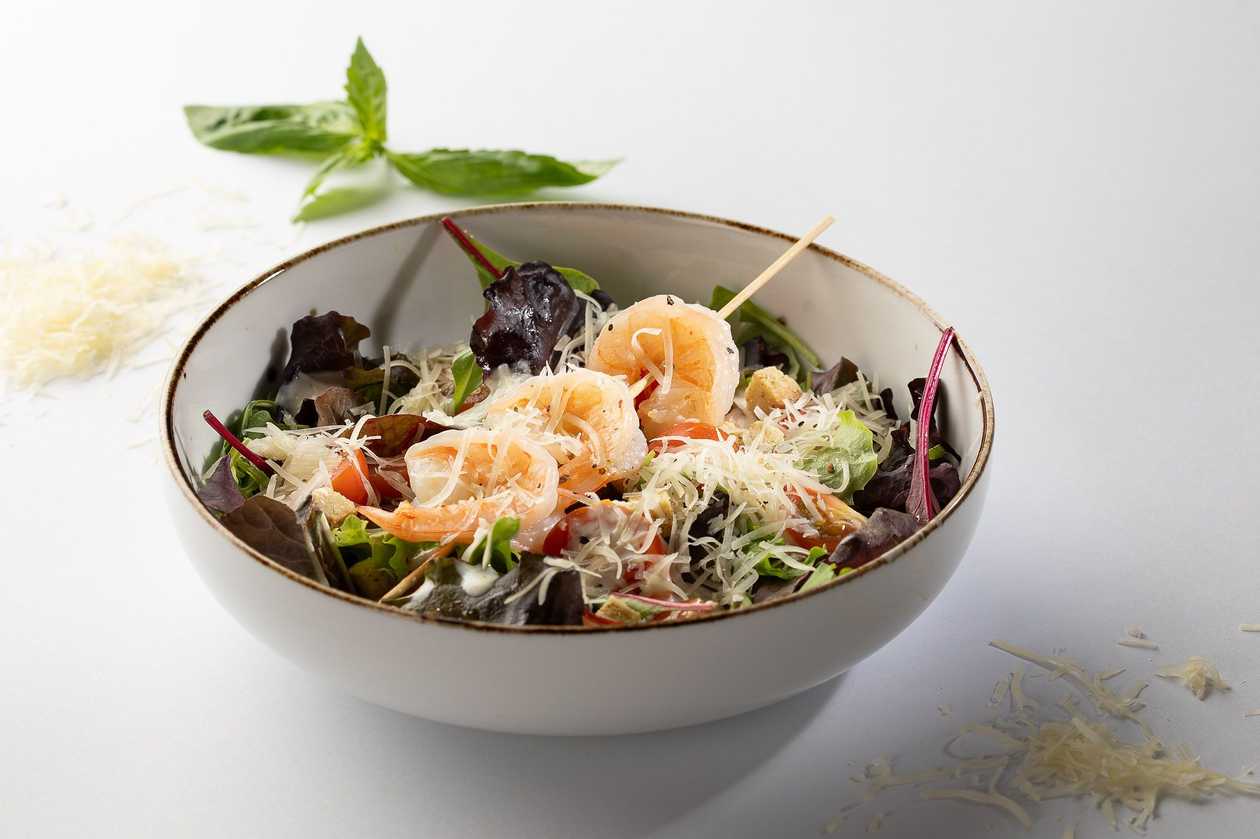 Caesar Salad with Shrimp