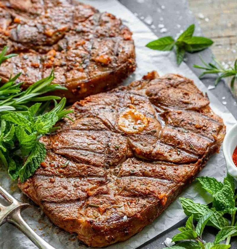 Grilled lamb
