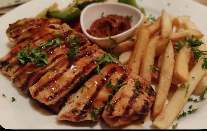 Grilled chicken steak
