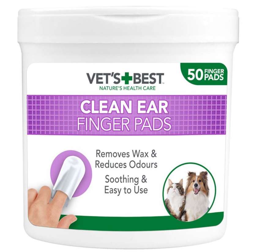 Vet's Best Ear Finger Wipes, 50 count