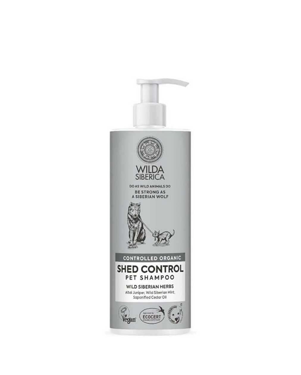 Wilda Siberica Organic Anti-Shedding Shampoo for Dogs and Cats, 400 ml