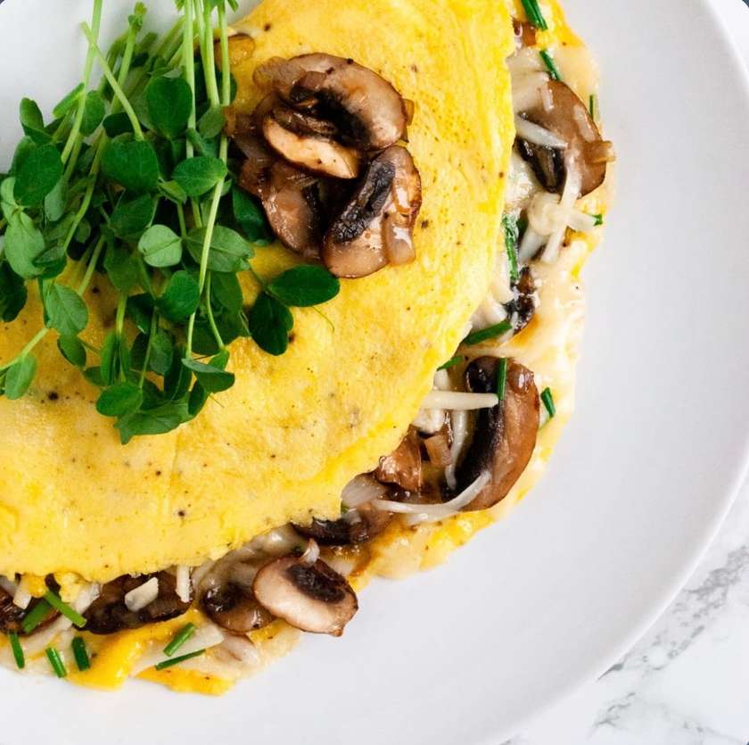 Mushroom omelette