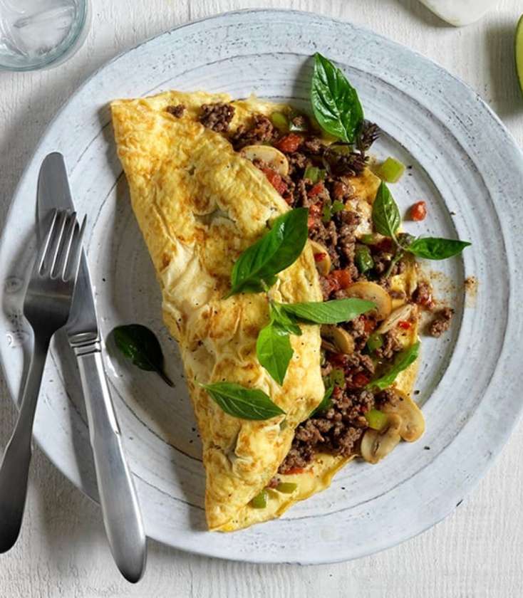 Meat omelette