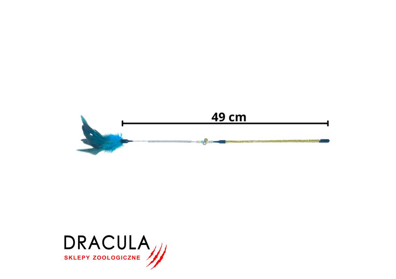 #601 CAT FISHING ROD with feathers on a spring