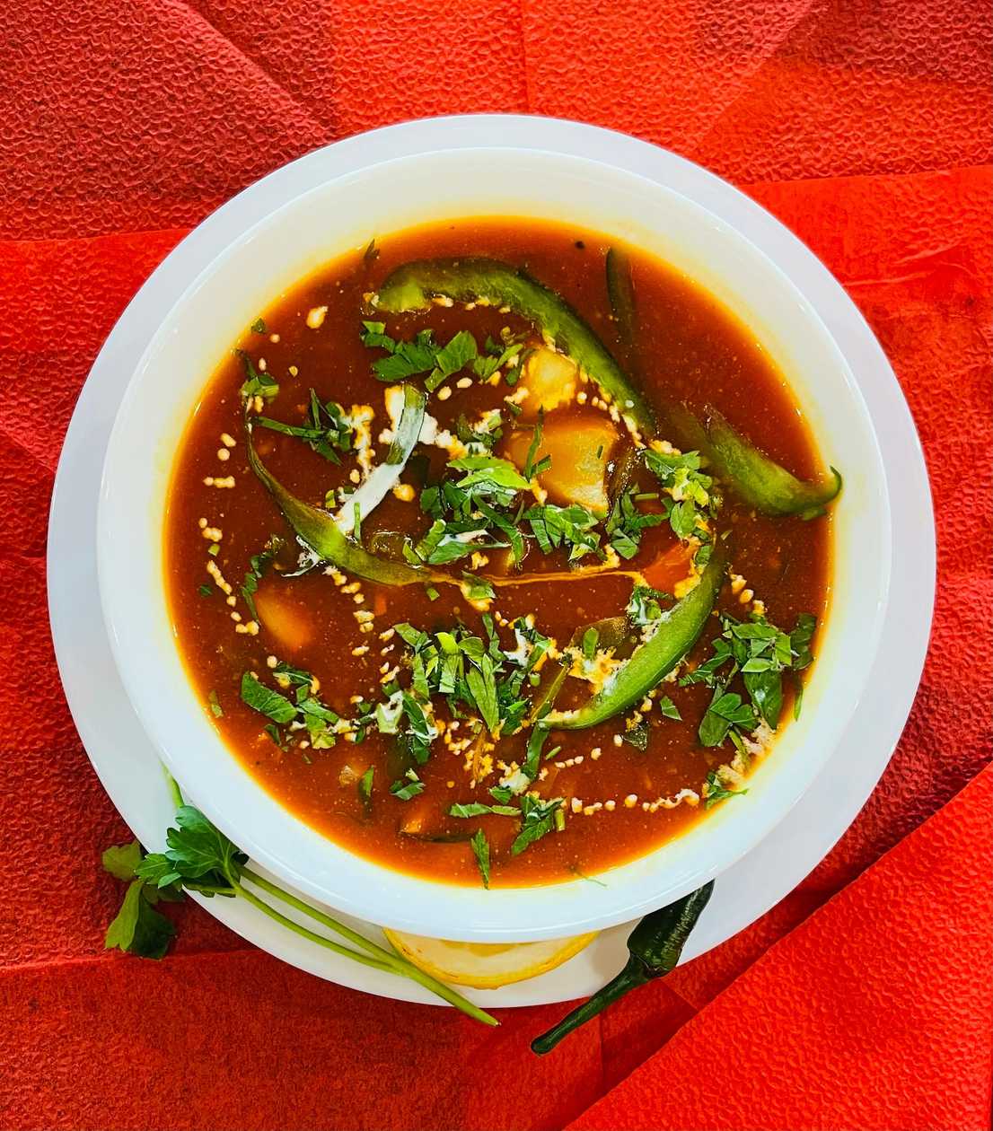 Hot 'n sour veg soup