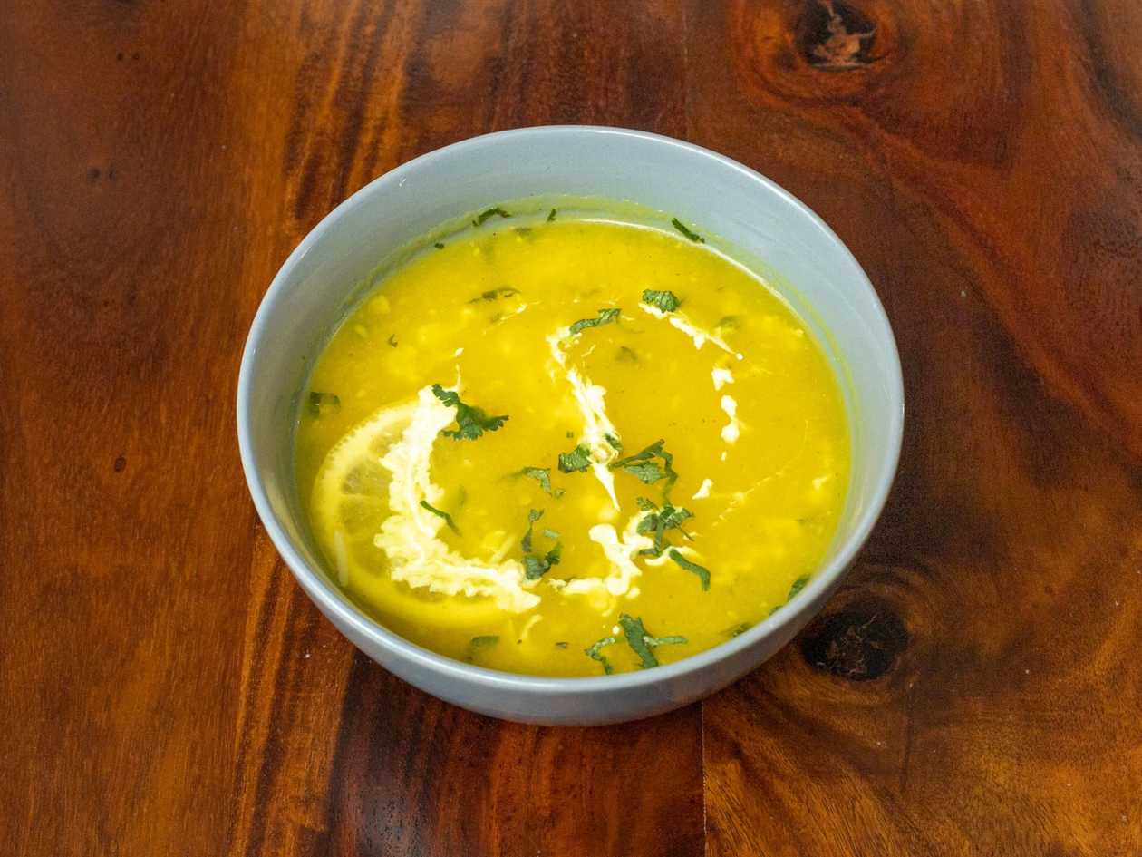 Lemon & corriander soup
