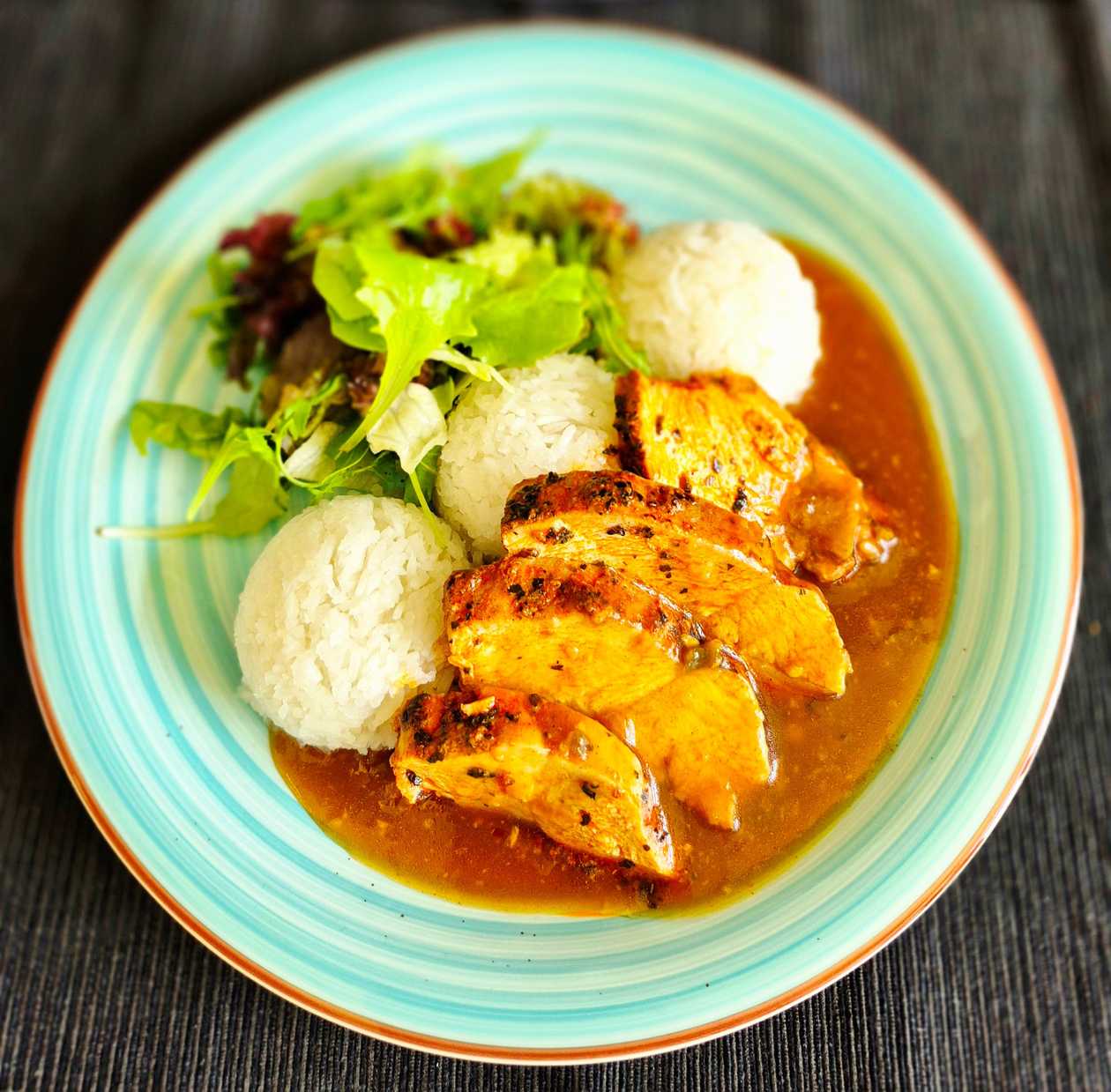 Lentil Stew with Pork Meatloaf and Bread