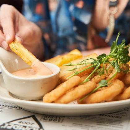 Onion Rings and Potatoes