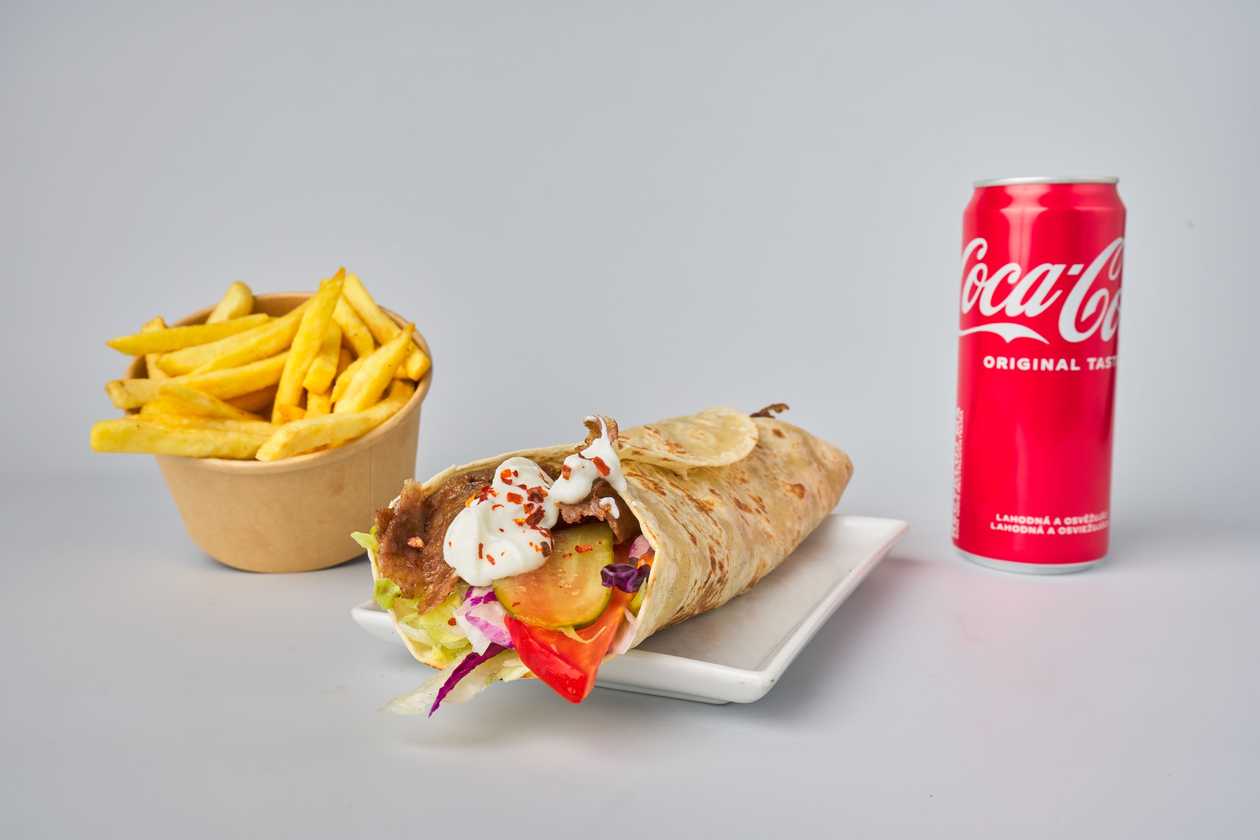 Dürüm kebab + small fries + coke 250ml