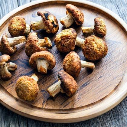Fried champignons