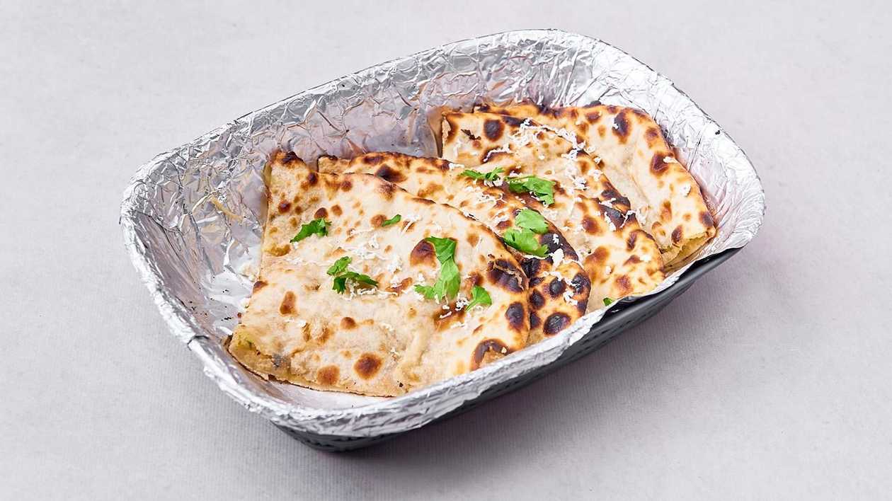 Cheese garlic coriander parantha