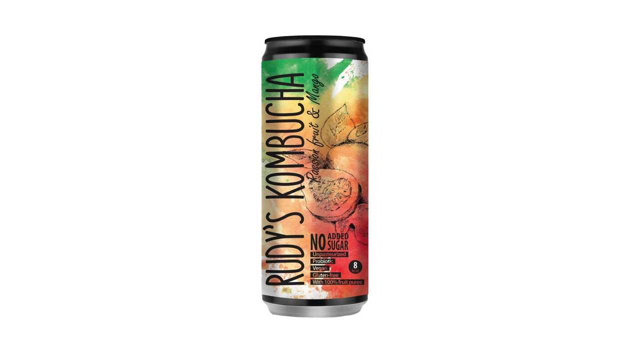 Rudy's Kombucha Mango-Passion Fruit Drink 330 ml
