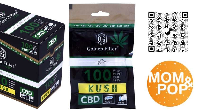 🆕 CBD Kush Slim Filter 6mm, X 100