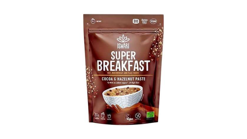 Iswari, BIO Super Breakfast, Cocoa & Hazelnut Paste, Gluten Free, 360g