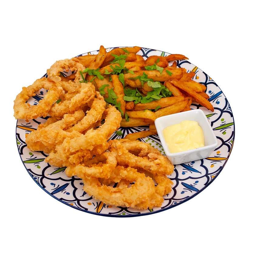 Anelli di calamaro fritto