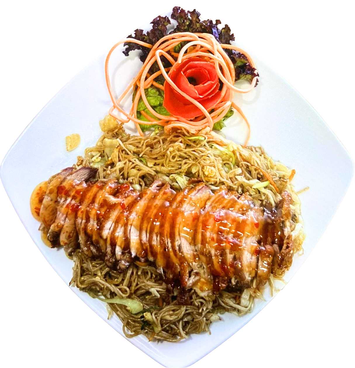 Tăieței la wok cu rață