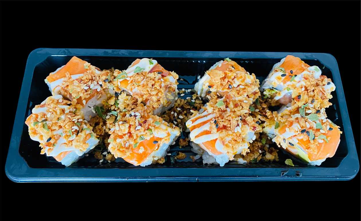 Crispy salmão Roll 8 peças