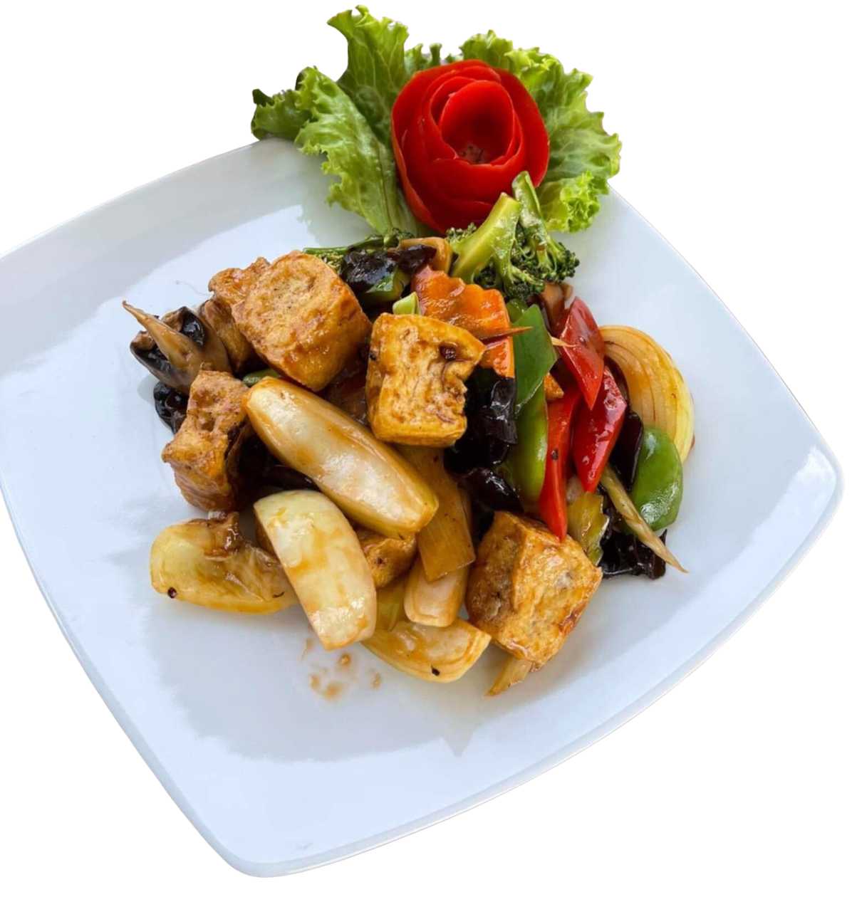 Tofu la wok cu legume