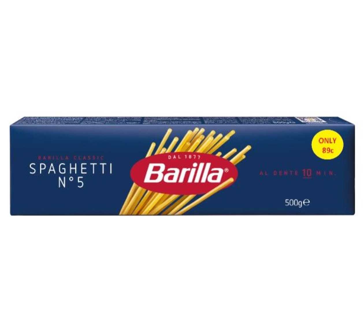 Barilla, Spaghetti 5 89C Only, 500g