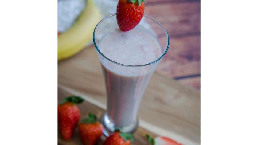 Jahodové smoothie s banánem