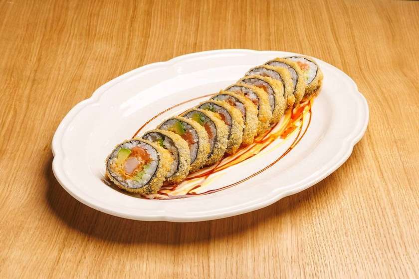Rolka Tempura s krevetami a lososom