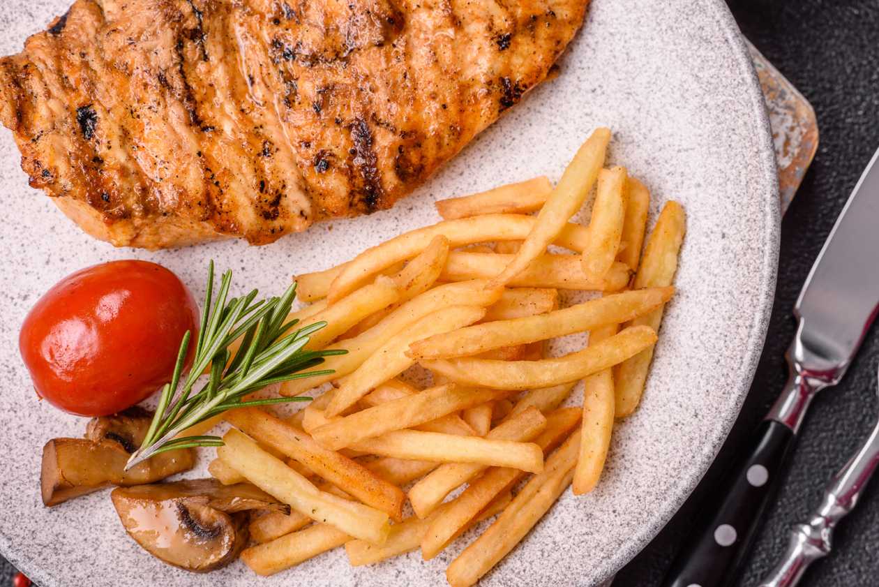 Prato Bife de Perú Grelhado