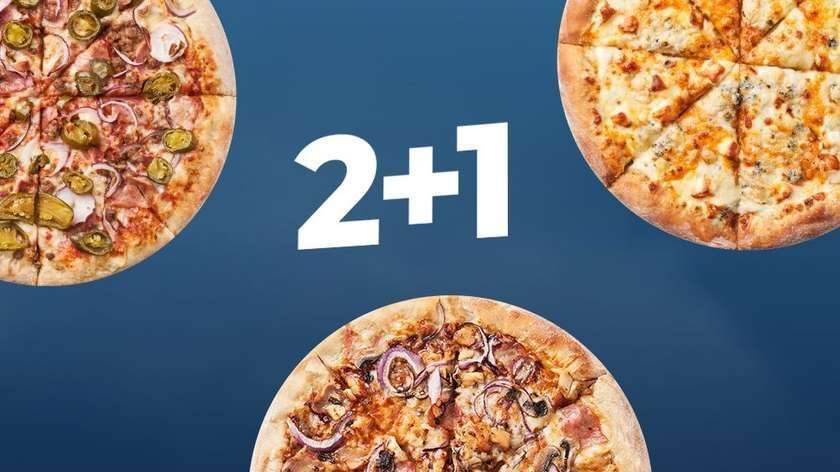 2 x M Pizzas + 1