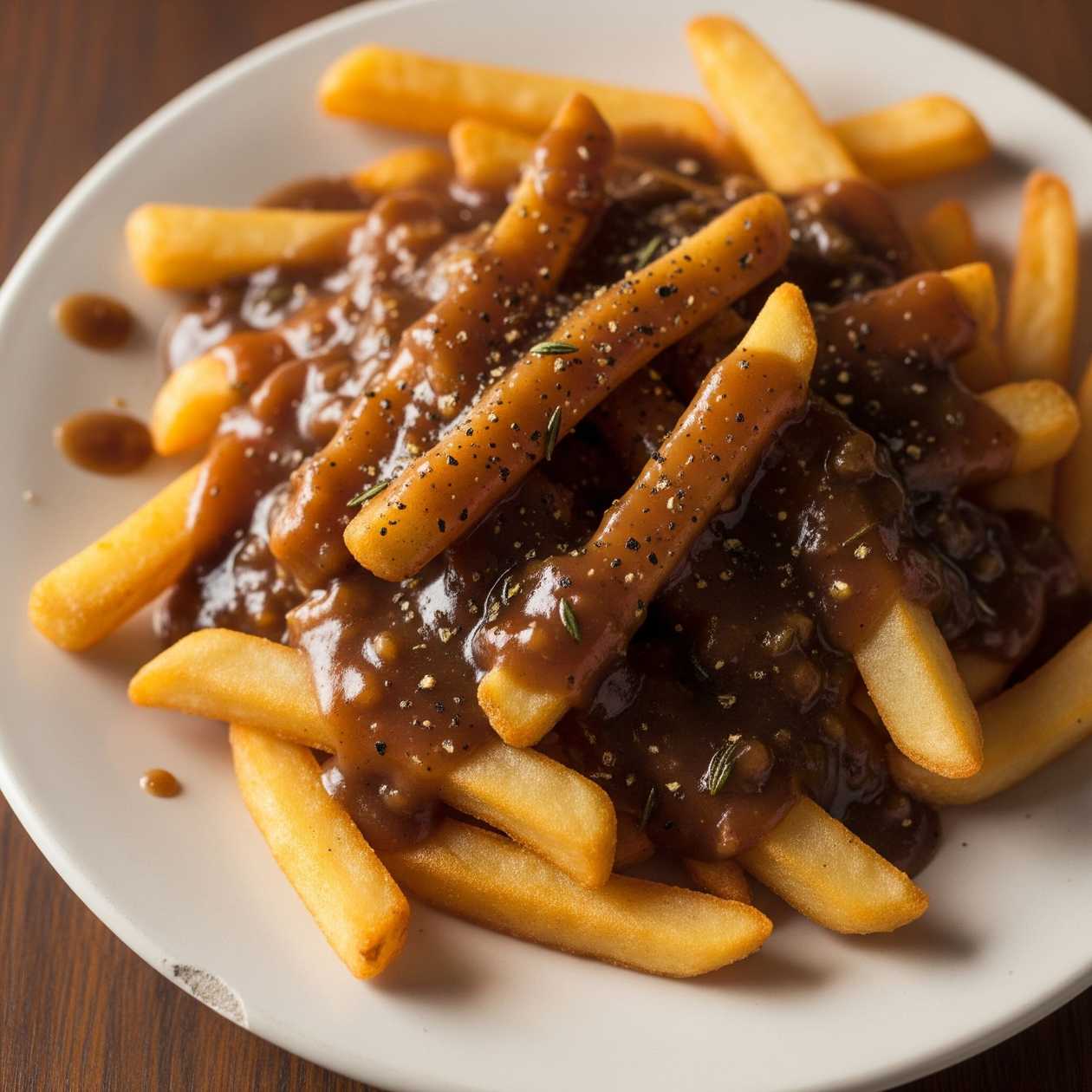 French Fries with Gravy Sauce