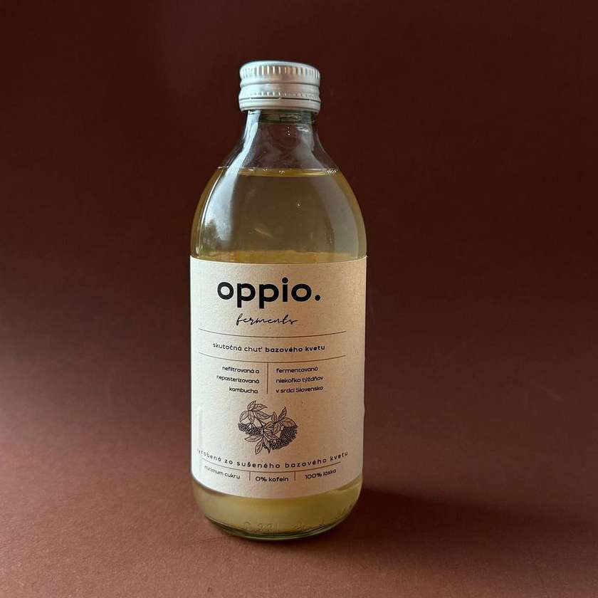 Kombucha s prichuťou bazy 0,33L