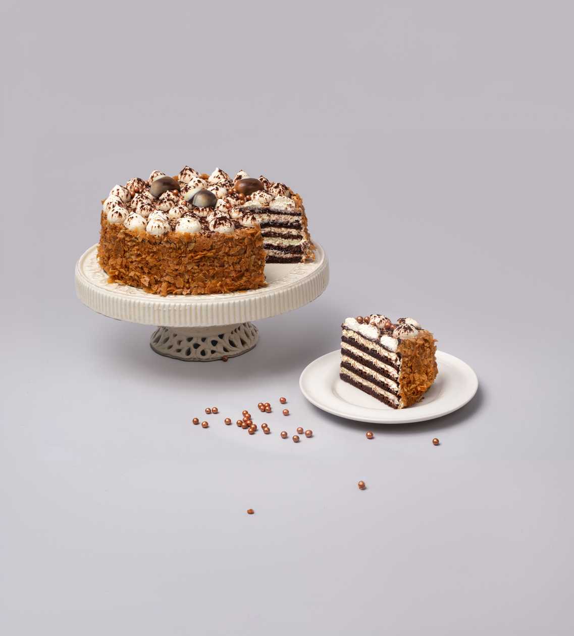 Slice of Tiramisu Cake