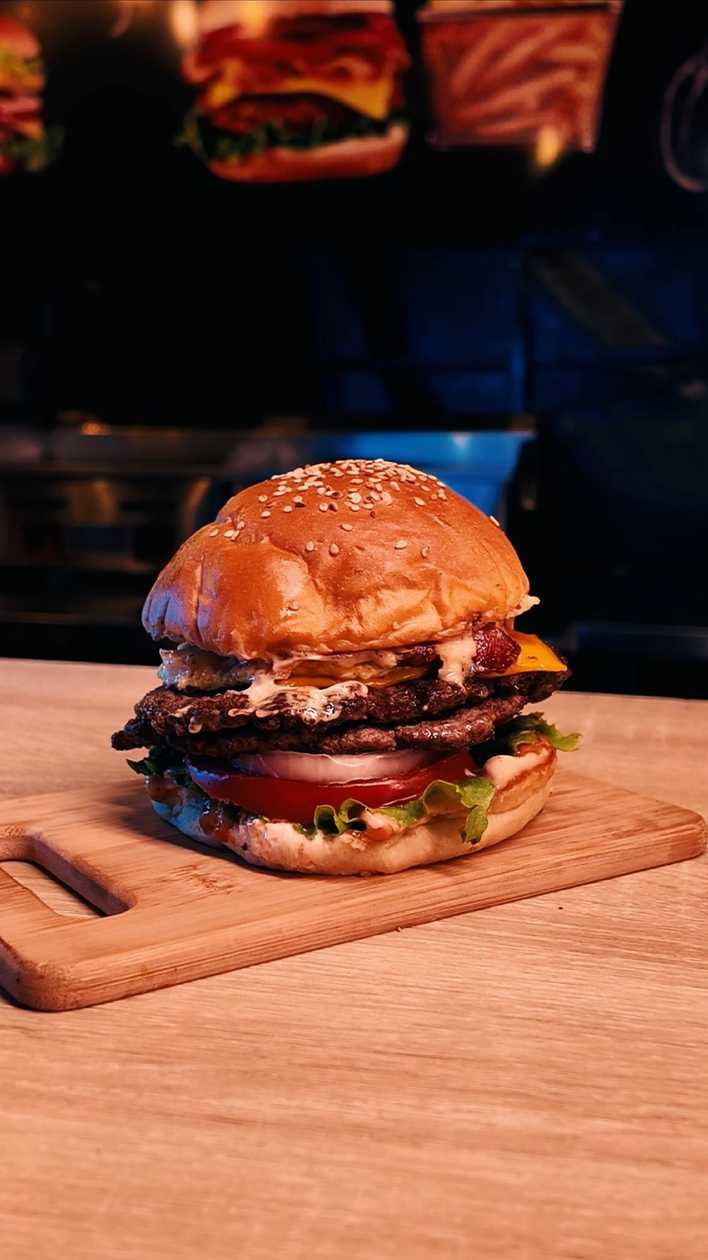 Double cheese smash burger