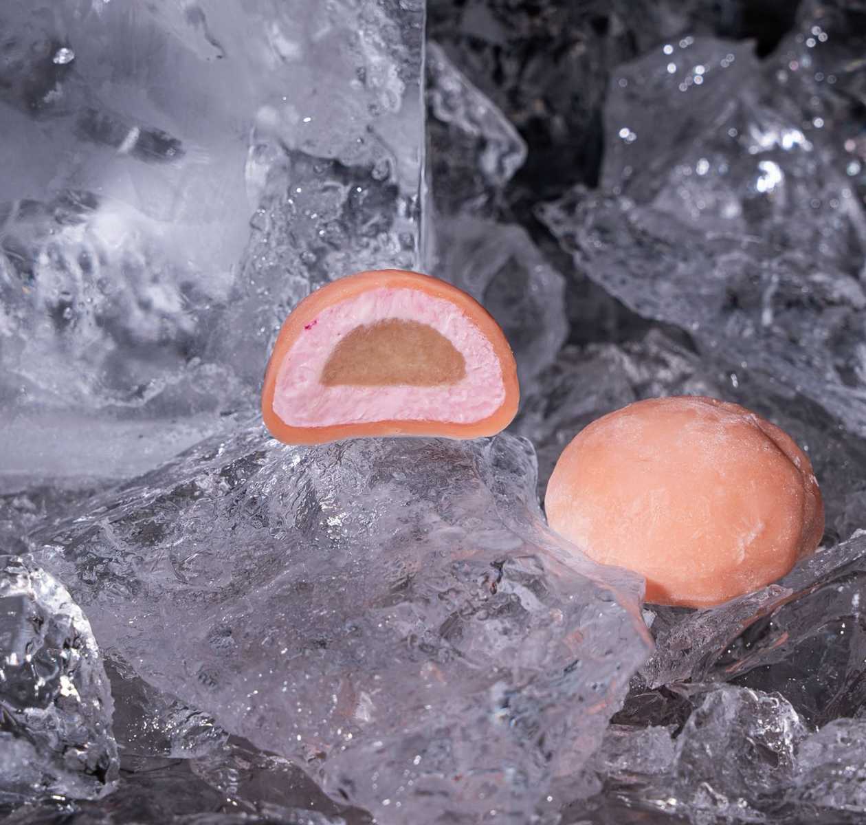 Lychee-Raspberry Mochi