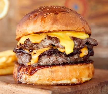 KSS Double cheese mf burger with french fries