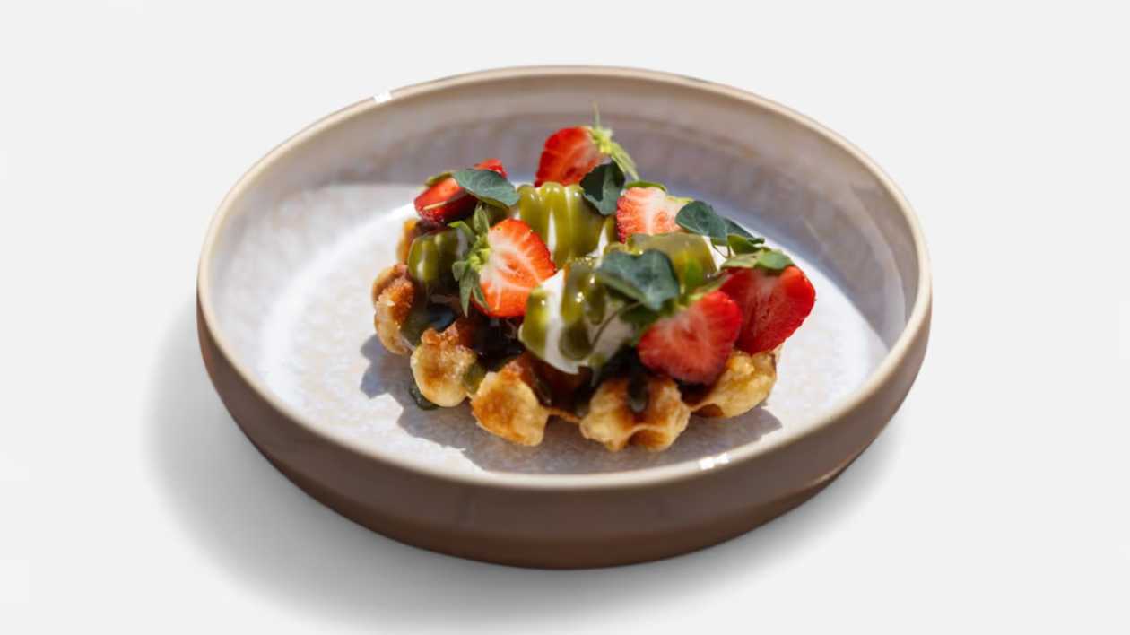 Waffle, Pistachios, Mascarpone