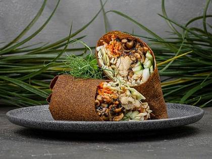 Буріто з печерицями і соусом "Теріякі" RAW & VEGAN