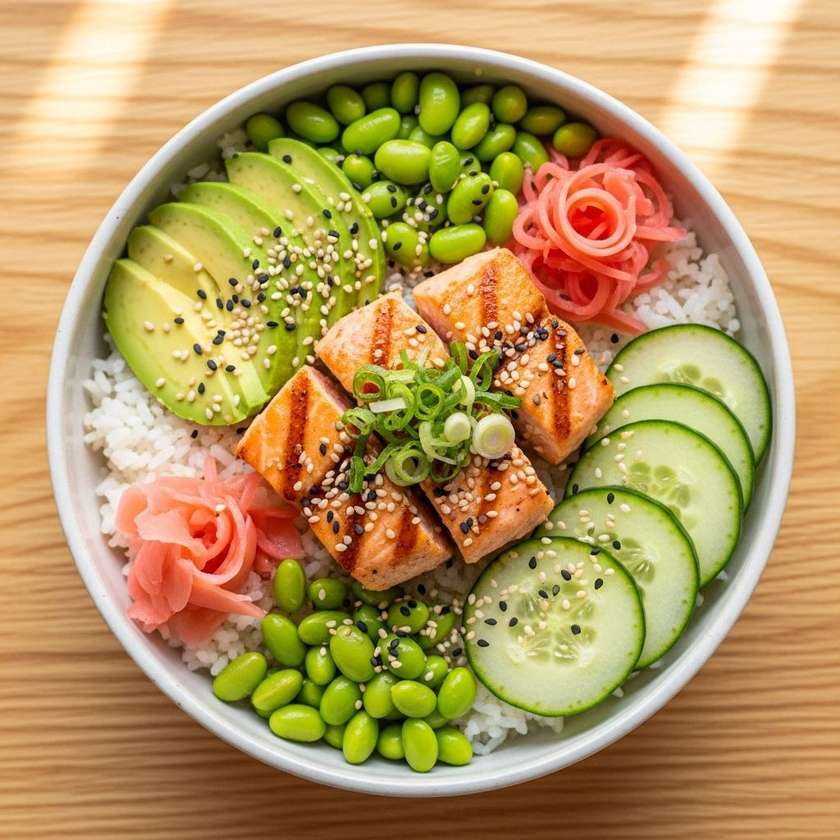 Poké Grilled Salmon Bowl