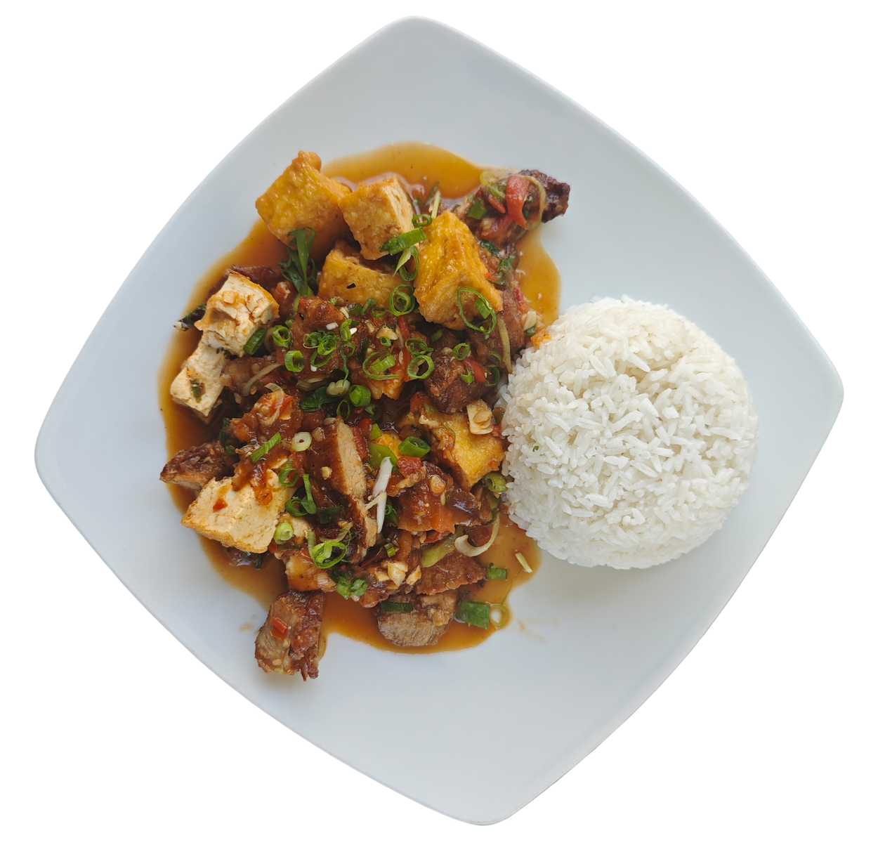 Porc cu tofu în sos de roșii