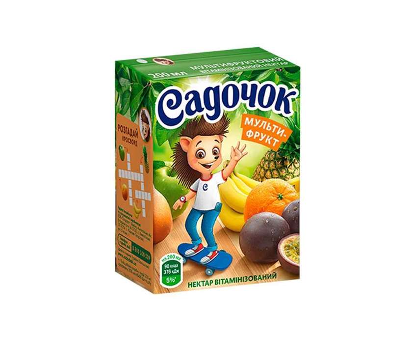 Нектар Садочок Мультифрукт 0,2л(514)