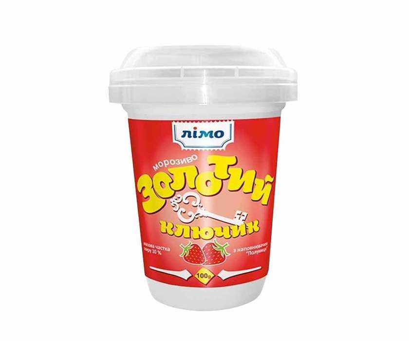 Морозиво ЛімоЗОЛОТИЙ КЛЮЧИКПолуниця100г(120555)