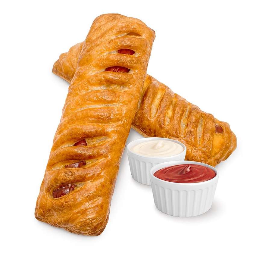 CRENVURSTI IN FOIETAJ CU MAIONEZA SI KETCHUP 113GR