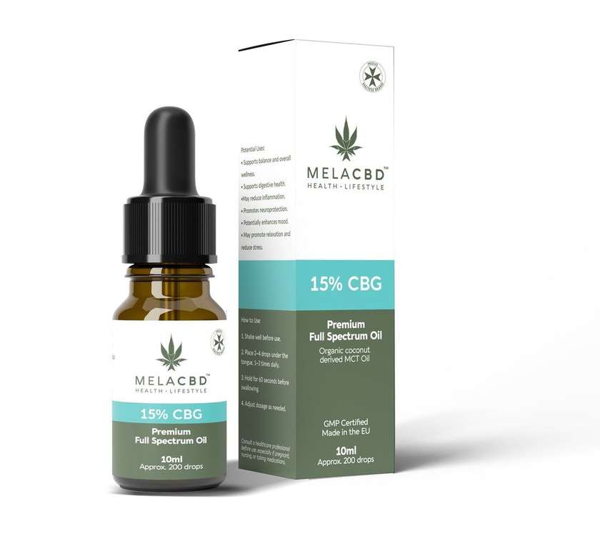 Mela CBD Premium Full Spectrum Oil - 1500mg CBG - 10ml