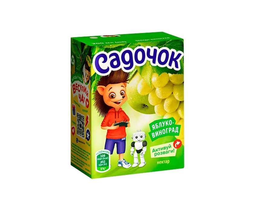 Нектар Садочок Виноград-ябл зел 0,2л(503)